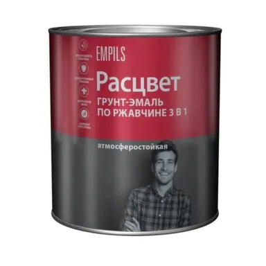 Купить Грунт-эмаль по ржавчине 3 в 1, зеленая, 2,7 кг, Расцвет в интернет-магазине Akvilon.kz