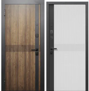 Купить Дверь мет. Вуд Вертикаль 860 левая в интернет-магазине Akvilon.kz