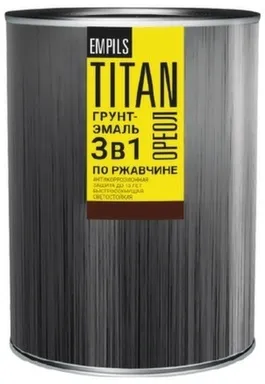 Купить Грунт-эмаль по ржавчине 3 в 1, зеленая глянцевая RAL 6005, 2,7 кг, Ореол TITAN в интернет-магазине Akvilon.kz