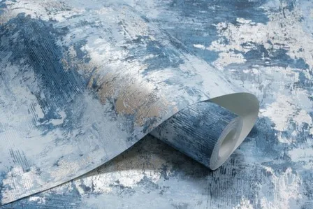 Купить Обои виниловые на флизелиновой основе, Микадо, синий, 1,06x10 м, Артекс в интернет-магазине Akvilon.kz