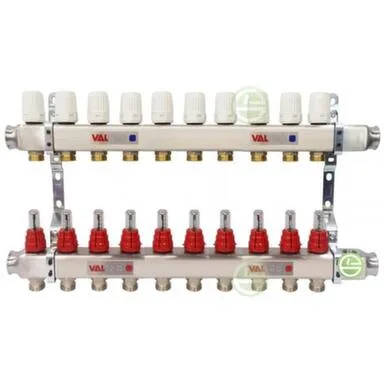 Купить Коллекторная группа из нержавеющей стали с расходомерами Valteс 1" х Евроконус 3/4" 10 в интернет-магазине Akvilon.kz