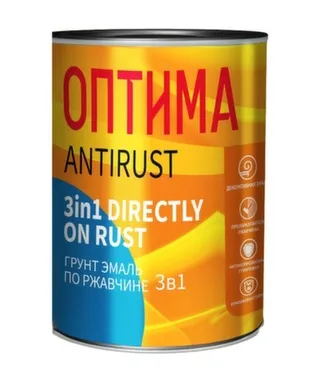 Купить Грунт-эмаль по ржавчине 3 в 1, красно-коричневая, 2,6 кг, Оптима в интернет-магазине Akvilon.kz