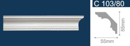 Купить Плинтус потолочный 55x55x2000мм, Solid в интернет-магазине Akvilon.kz