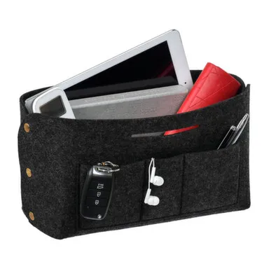 Купить Органайзер для хранения из фетра 28x13x16,5 см, 6 л темно-серый, QWERTY в интернет-магазине Akvilon.kz