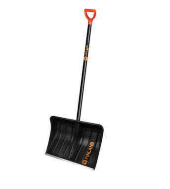 Купить Лопата снеговая ФИНЛАНД широкая 500x390 мм деревянный черенок с пластиковой ручкой, Центроинструмент в интернет-магазине Akvilon.kz