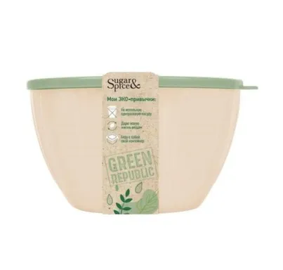 Купить Салатник 1,7л с крышкой, лён, Green Republic в интернет-магазине Akvilon.kz