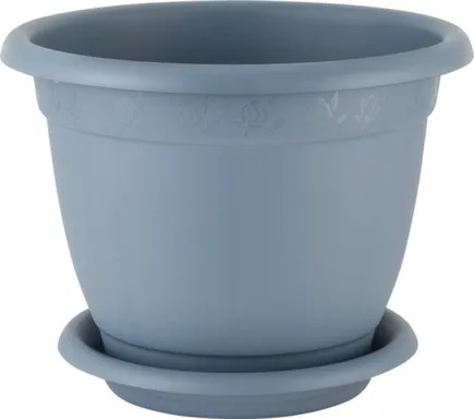 Купить Горшок для цветов InGreen Aphrodite 2,9 л D210 мм с подставкой, серый в интернет-магазине Akvilon.kz