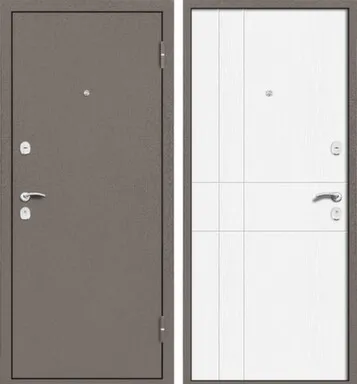 Купить Дверь металлическая МАРС6 Промет Левое Ясень белый в интернет-магазине Akvilon.kz