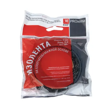 Купить Изолента ХБ 15мм х 10м, 100г, EKF в интернет-магазине Akvilon.kz