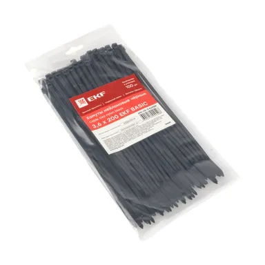 Купить Хомут кабельный 3,6x200 мм (100шт)/EKF в интернет-магазине Akvilon.kz