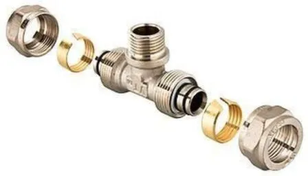 Купить Тройник обжимной Valteс наруж резьба 20 в интернет-магазине Akvilon.kz