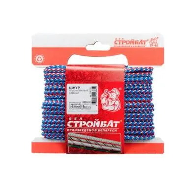 Купить Шнур полипр.вязаный 5 мм (цветной 15 м), Стройбат в интернет-магазине Akvilon.kz