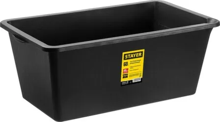 Купить Таз строительный, пластмассовый, прямоугольный, 60 л, STAYER в интернет-магазине Akvilon.kz