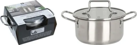 Купить Кастрюля с крышкой, 1350 мл, размер 16x8 см, Koopman в интернет-магазине Akvilon.kz