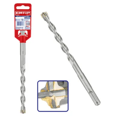 Купить Бур SDS plus по арм. бетону 6x210 мм, EMTOP в интернет-магазине Akvilon.kz
