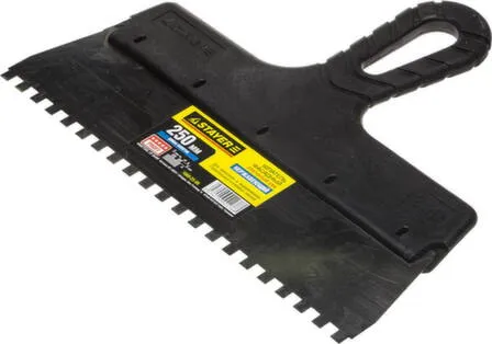 Купить Шпатель нержавеющий, зубчатый, 250 мм, c зубцами 6x6 мм, STAYER в интернет-магазине Akvilon.kz