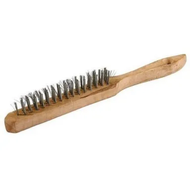 Купить Щетка стальная, с деревянной рукояткой (6 рядов) в интернет-магазине Akvilon.kz