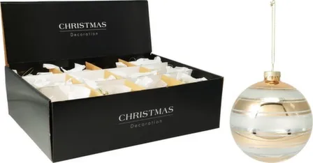 Купить Ёлочное украшение Шар, стекло, диаметр 10 см, Koopman в интернет-магазине Akvilon.kz