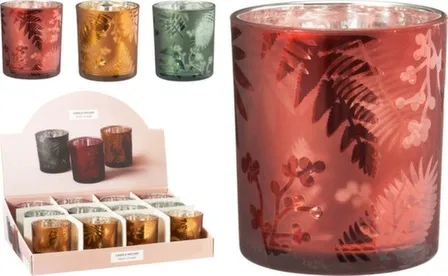 Купить Подсвечник, стекло, 7,1x7,8 см, в ассортименте, Koopman в интернет-магазине Akvilon.kz