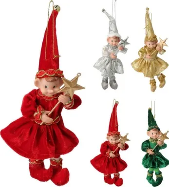 Купить Декорация подвесная Эльф, 8x4x19 см, в ассортименте, Koopman в интернет-магазине Akvilon.kz