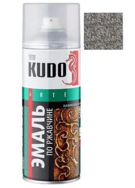 Купить Эмаль молотковая по ржавчине 520 мл, KUDO Серебристая в интернет-магазине Akvilon.kz