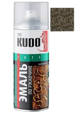 Купить Эмаль молотковая по ржавчине 520 мл, KUDO Черная медь в интернет-магазине Akvilon.kz