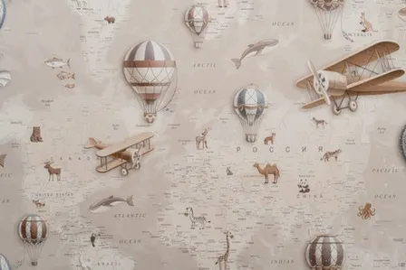 Купить Обои виниловые на флизелиновой основе, Атлас, бежевый, 1,06x10 м, Артекс в интернет-магазине Akvilon.kz