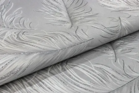 Купить Обои виниловые на флизелиновой основе Перья, мотив, серый, 1,06x10 м, Артекс в интернет-магазине Akvilon.kz