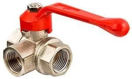 Купить Valteс кран шаровой трехходовой типа L ВР-ВР-ВР с флажковой рукояткой 1/2" в интернет-магазине Akvilon.kz