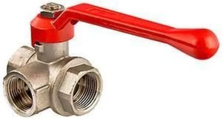 Купить Valteс кран шаровой трехходовой типа Т ВР-ВР-ВР с флажковой рукояткой 1/2" в интернет-магазине Akvilon.kz