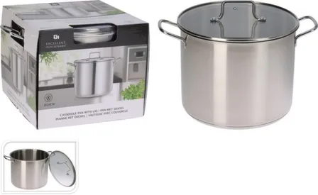 Купить Кастрюля с крышкой, 8400 мл, размер 24x20 см, Koopman в интернет-магазине Akvilon.kz