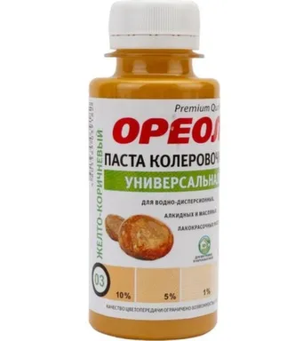 Купить Паста колеровочная 03 желто-коричневая, 100 мл, Ореол в интернет-магазине Akvilon.kz Купить Паста колеровочная 03 желто-коричневая, 100 мл, Ореол в интернет-магазине Akvilon.kz