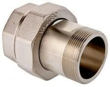 Купить Сгон латунный разъемный прямой Valtec внутр-наруж резьба 1 в интернет-магазине Akvilon.kz