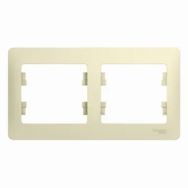 Купить Рамка 2-местная Schneider Electric Glossa Бежевая в интернет-магазине Akvilon.kz