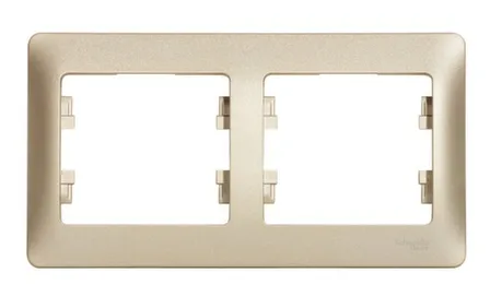 Купить Рамка 2-местная Schneider Electric Glossa Титан в интернет-магазине Akvilon.kz