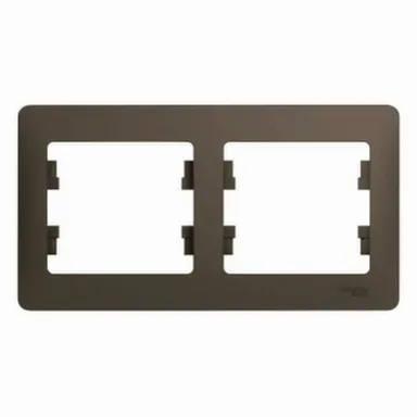Купить Рамка 2-местная Schneider Electric Glossa Шоколад в интернет-магазине Akvilon.kz