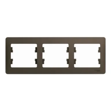 Купить Рамка 3-местная Schneider Electric Glossa Шоколад в интернет-магазине Akvilon.kz