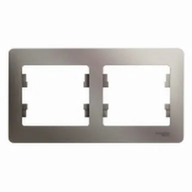 Купить Рамка 2-местная Schneider Electric Glossa Платина в интернет-магазине Akvilon.kz