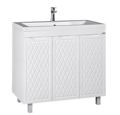 Купить Тумба 3D без ящика, с умывальником Andrea/Alice 90 см, ДОМИНО в интернет-магазине Akvilon.kz