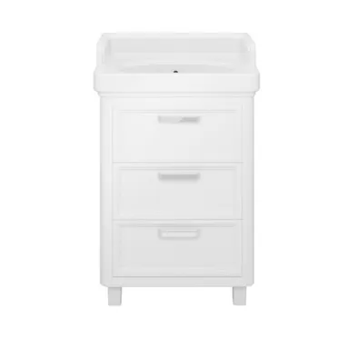 Купить Тумба напольная Pompei, 3 ящика, белый, с умывальником Pompei 60 см, KERAMA MARAZZI в интернет-магазине Akvilon.kz