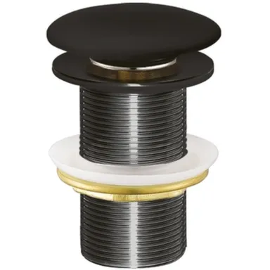 Купить Донный клапан 1 1/4" б/перелива с кнопкой click-clack черный CREAVIT в интернет-магазине Akvilon.kz