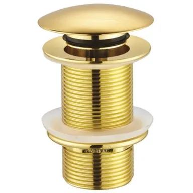 Купить Донный клапан 1 1/4" б/перелива с кнопкой click-clack золото CREAVIT в интернет-магазине Akvilon.kz