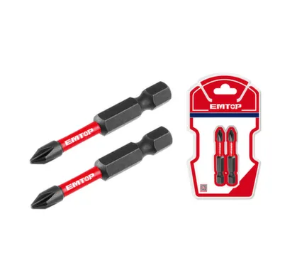 Купить Бита PH2 50мм, Black, 2 шт в наборе, EMTOP в интернет-магазине Akvilon.kz