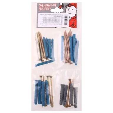 Купить Набор дюбелей с саморезами № 3, 40 шт, Стройбат в интернет-магазине Akvilon.kz