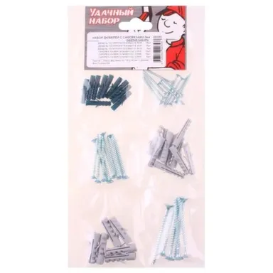 Купить Набор дюбелей с саморезами № 4, 52 шт, Стройбат в интернет-магазине Akvilon.kz