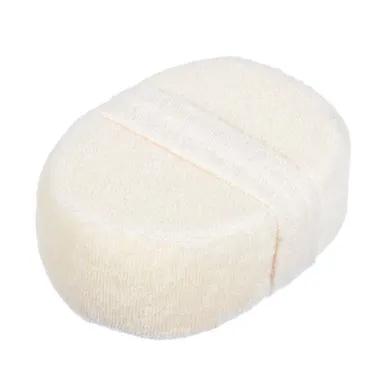 Купить Мочалка из люфы, спонж мягкий с хлопком 11x15x5см Банные штучки в интернет-магазине Akvilon.kz