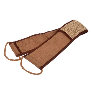 Купить Мочалка из рами, лента с сегментами хлопка с веревочными ручками, 66x8,5см (76x8,5см с ручками) Банные штучки в интернет-магазине Akvilon.kz