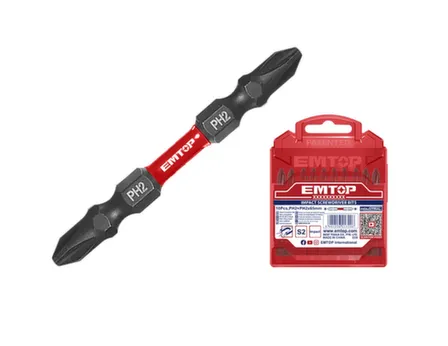 Купить Биты PH2 65мм, Black, 10 шт в наборе, EMTOP в интернет-магазине Akvilon.kz