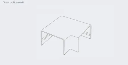 Купить L-образный угол 60x40 Белый в интернет-магазине Akvilon.kz