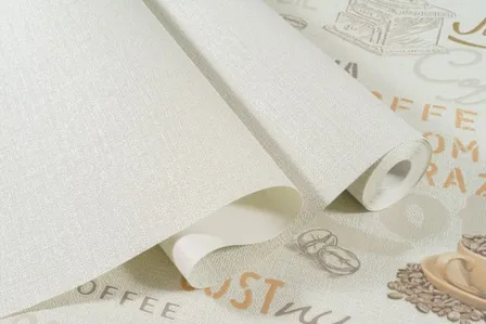 Купить Обои виниловые на флизелиновой основе Кофе, база, зеленый светлый, 1,06x10 м, Артекс в интернет-магазине Akvilon.kz